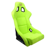NRG FRP Bucket Seat PRISMA Edition - Large (Neon Green Alcantara/ Pearlized Back) NRG Race Seats