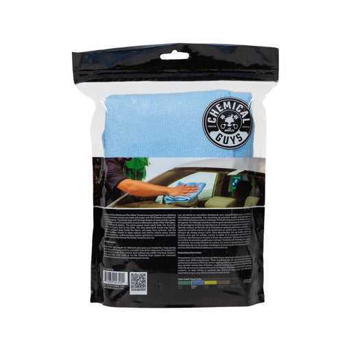 Chemical Guys Workhorse Professional Microfiber Towel - 16in x 16in - Blue - 3 Pack Chemical Guys Microfibers & Towels