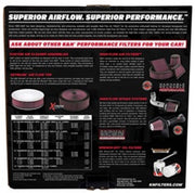 K&N 14in Red Custom Air Cleaner Assembly - 5.125in ID x 14in OD x 2.75in H x 1.25in Drop Base K&N Engineering Air Filters - Direct Fit
