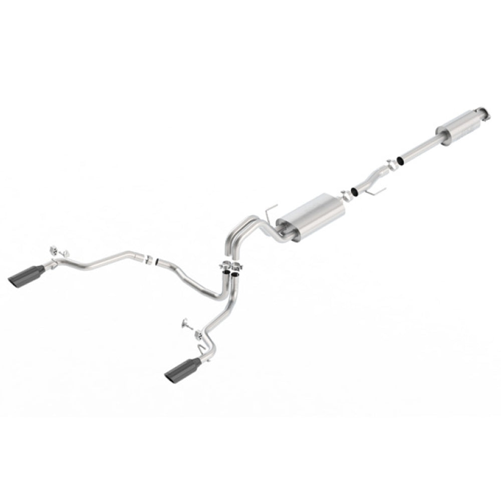 Borla 15-17 Ford F-150 2.7L/ 3.5L EcoBoost/ 5.0L V8 Rear Exit S-Type Catback Exhaust Black Chrome 140615BC