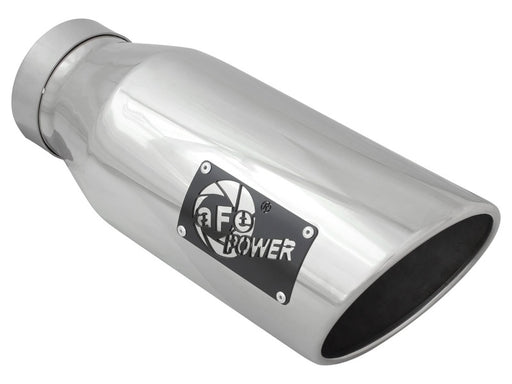 aFe Diesel Exhaust Tip Bolt On Polished 4in Inlet x 6in Outlet x 15in Long aFe Catback