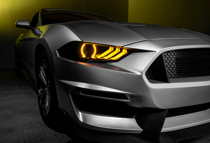 Oracle 18-21 Ford Mustang Dynamic DRL w/ Halo Kit & Sequential Turn Signal - ColorSHIFT ORACLE Lighting Headlights