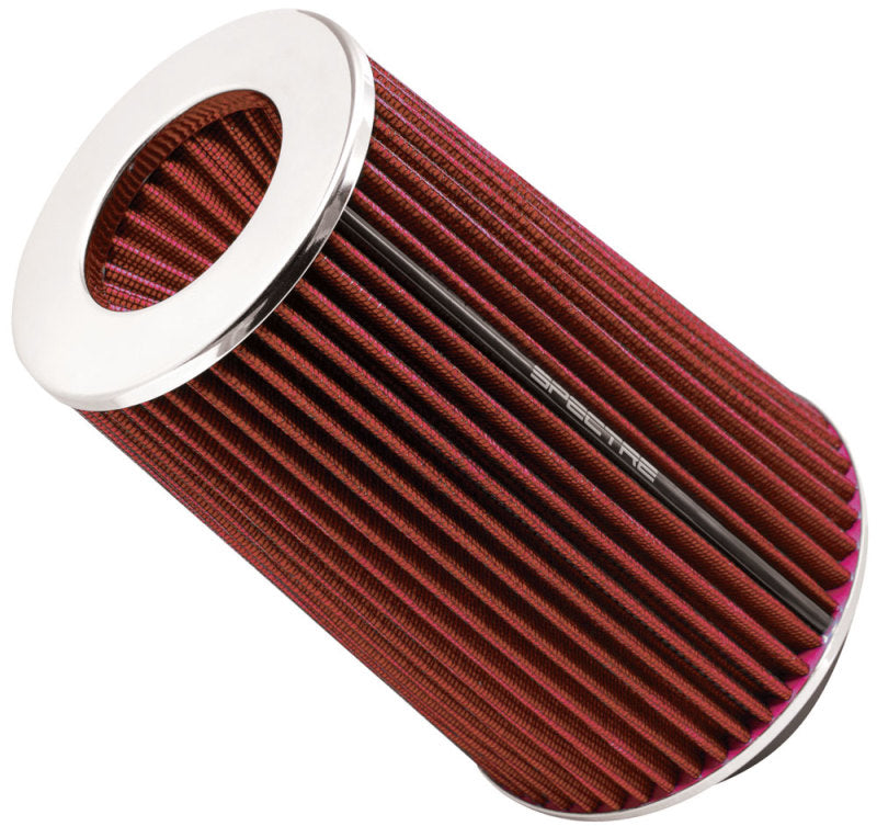 Spectre Adjustable Conical Air Filter 9-1/2in. Tall (Fits 3in. / 3-1/2in. / 4in. Tubes) - Red Spectre Air Filters - Universal Fit