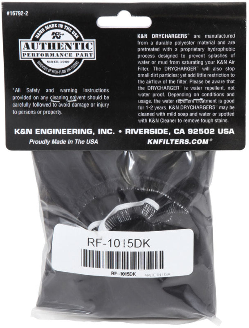 K&N Air Filter Wrap Drycharger - Black K&N Engineering Pre-Filters