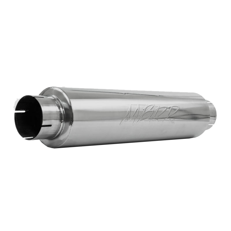 MBRP Universal Quiet Tone Muffler 4in Inlet/Outlet 24in Body 6in Dia 30in Overall T409 MBRP Muffler