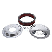 Edelbrock Air Cleaner Pro-Flo Series Round 14 In Diameter Cloth Element Chrome Edelbrock Air Filters - Universal Fit