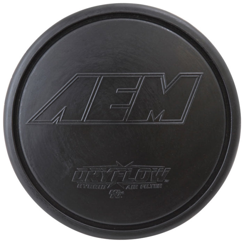AEM Dryflow Air Filter - Round Tapered - 2.75in Flange ID x 5.5in Base OD x 4.75in Top OD x 7.5in H AEM Induction Air Filters - Universal Fit