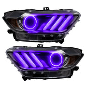 Oracle 15-17 Ford Mustang V6/GT/Shelby DRL w/ Halo Kit - ColorSHIFT w/ BC1 Controller ORACLE Lighting Headlights
