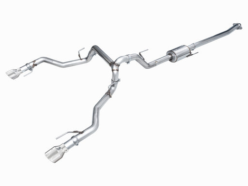 AWE Tuning 2021+ Ford F150 Tremor w/ Bumper Cutouts 0FG Non-Resonated Cat-Back w/ Chrome Silver Tips AWE Tuning Catback