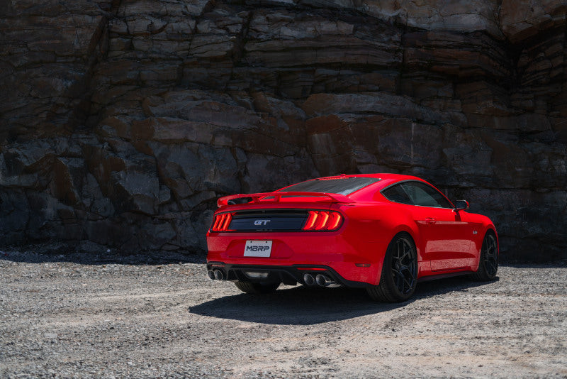 MBRP 18-19 Ford Mustang GT 5.0 3in Dual Split Rear AL Cat Back w/ Quad 4.0in Dual Wall Tips MBRP Catback