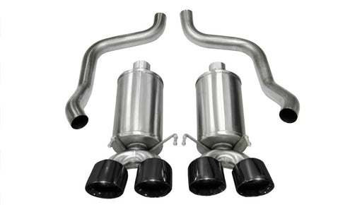Corsa 2009-2013 Xtreme Axle-Back Exhaust w/Dual Black 3.5in Tips 09-13 Chevrolet Corvette C6 6.2L V8 CORSA Performance Axle Back