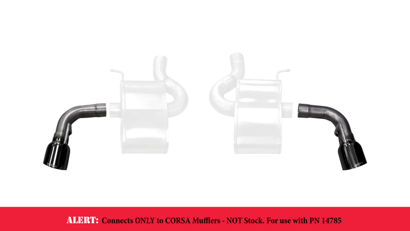 Corsa 2016-24 Chevy Camaro SS 2.75in Inlet / 4.5in Outlet Black PVD Tip Kit (For Corsa Exhaust Only) CORSA Performance Tips