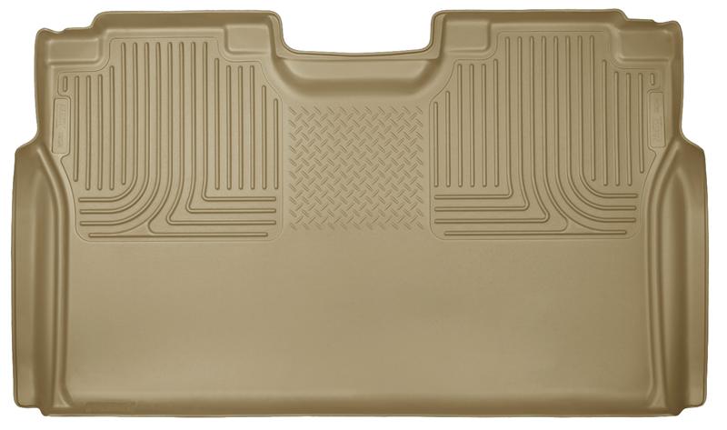Husky Liners 15 Ford F-150 SuperCrew Cab WeatherBeater Tan 2nd Seat Floor Liner Husky Liners Floor Mats - Rubber