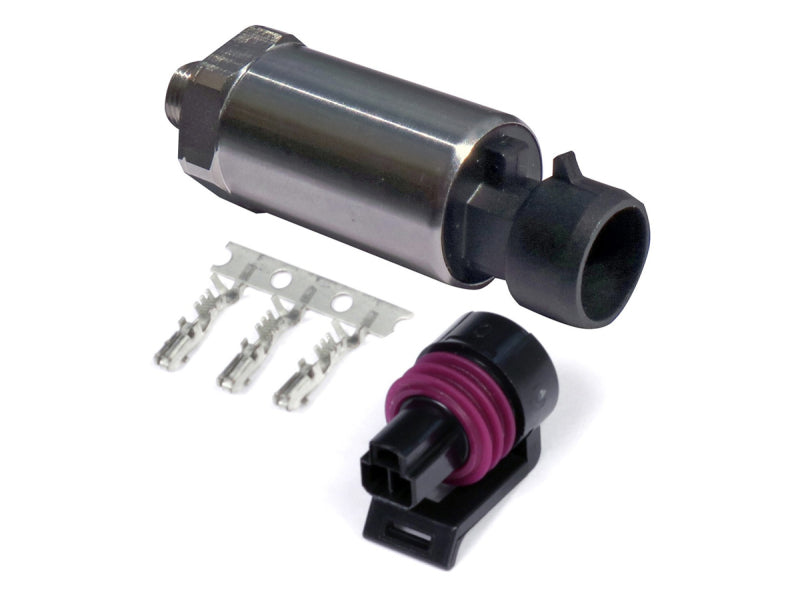 Haltech 150 PSI Motorsport (SS Diaphragm) Fuel/Oil/Wastegate 1/8 NPT Pressure Sensor w/Plug & Pins Haltech Data Acquisition