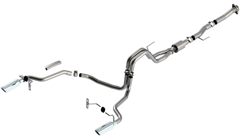 Borla F-150 2021 5.0L 2dr RC SB (122.8 WB) XL/XLT 3/2.25 SRE Cat-Back ATAK Chrome Tips Borla Catback