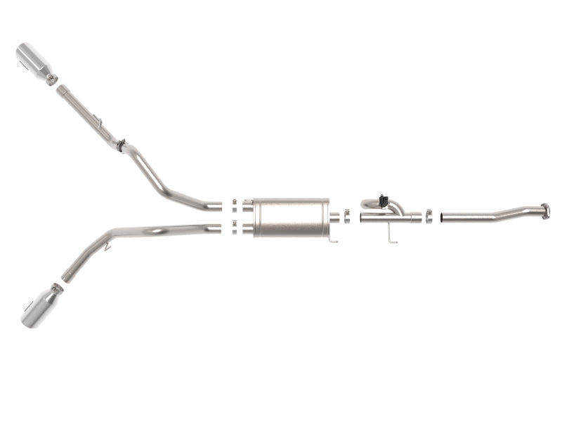 aFe Gemini XV 3in 304 SS Cat-Back Exhaust 15-20 Ford F-150 V6 2.7L/3.5 w/ Polished Tips aFe Catback
