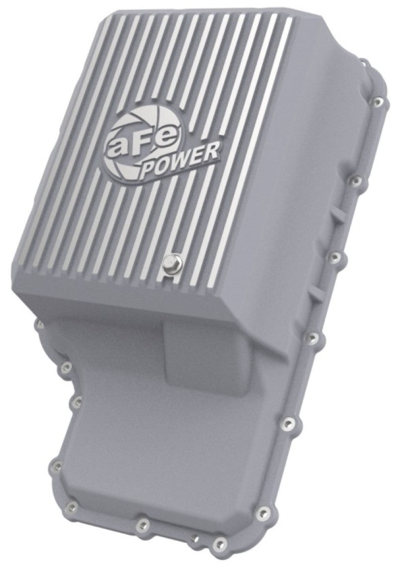 aFe 20-21 Ford Truck w/ 10R140 Transmission Pan Raw POWER Street Series w/ Machined Fins aFe Diff Covers