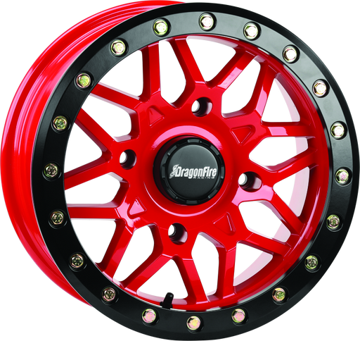 DragonFire Racing Typhon Wheel 15X6 4/137 5+1 +40 R Machined Red DragonFire Racing Wheels - Cast