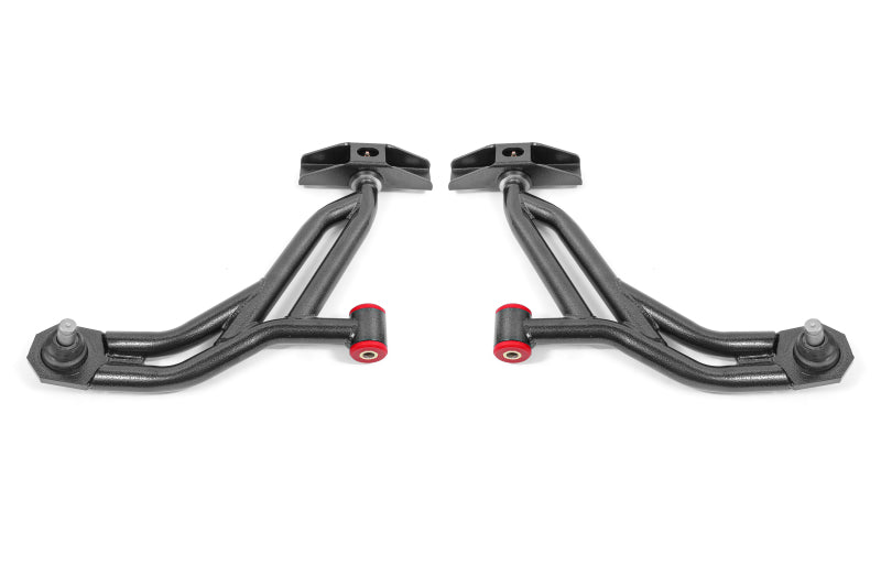 BMR 10-14 Ford Mustang / Shelby GT500 Non-Adj. Lower A-Arms (Poly/Delrin) - Black Hammertone BMR Suspension Control Arms