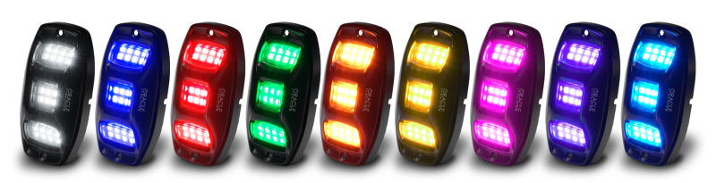 Oracle Underbody RGB+W Wheel Well Rock Light Kit - 4 PCS - ColorSHIFT ORACLE Lighting Light Bars & Cubes