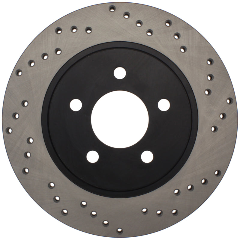StopTech 05-10 Ford Mustang V6/4.0L / GT V8/4.6L Cross Drilled Right Rear Rotor Stoptech Brake Rotors - Drilled
