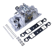 Edelbrock Manifold and Carb Kit Performer RPM Air-Gap SBC 1957-1986 Natural Finish Edelbrock Intake Manifolds
