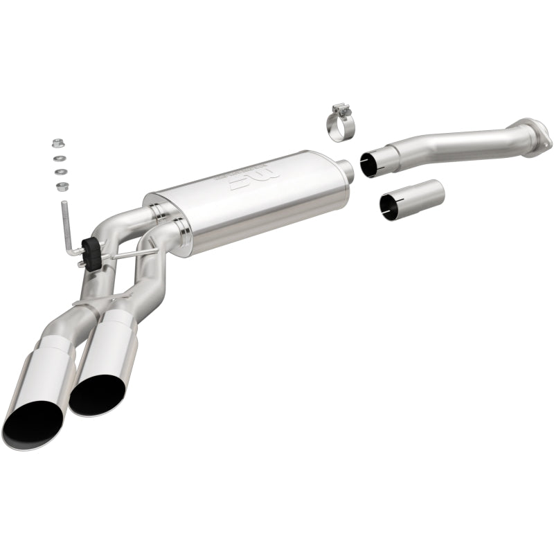 MagnaFlow 11-13 Ford F-150 Pickup Dual Same Side Before P/S Rear Tire Stainless CatBack Perf Exhaust Magnaflow Catback