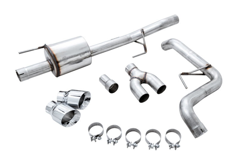 AWE Tuning 2015+ Ford F-150 0FG Single Exit Performance Exhaust System w/4.5in Chrome Silver Tips AWE Tuning Catback