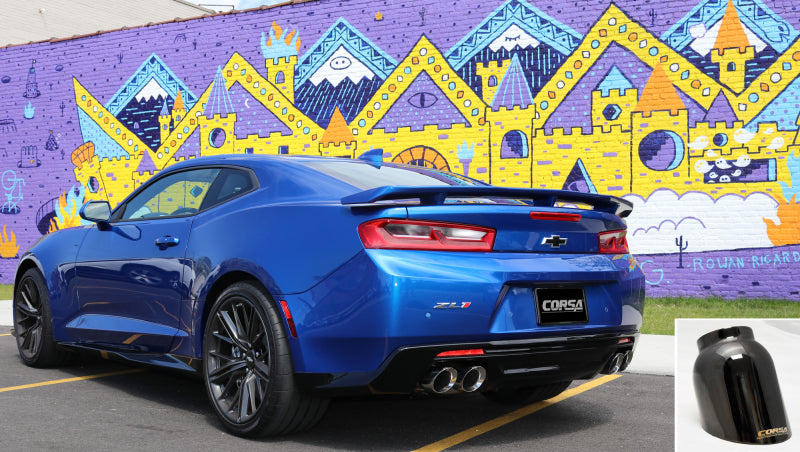 Corsa 2017-2024 Chevrolet Camaro SS 6.2L V8 2.75in Black Sport Axle-Back Exhaust CORSA Performance Axle Back