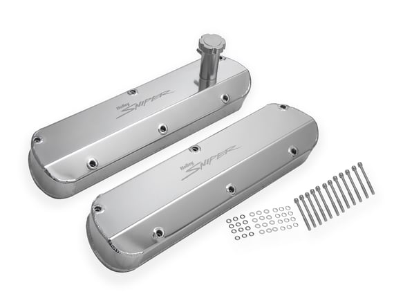 Sniper Valve Cover - Fabricated Aluminum - Ford Small Block - Tall - Anodized 890013 HOLLEY Autoparts