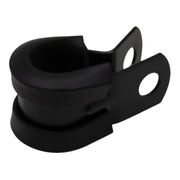 DeatschWerks Rubber Cushioned P-Clamp for 6AN Hose - 9.5mm Clamp Id - Anodized Matte Black DeatschWerks Line Seperators