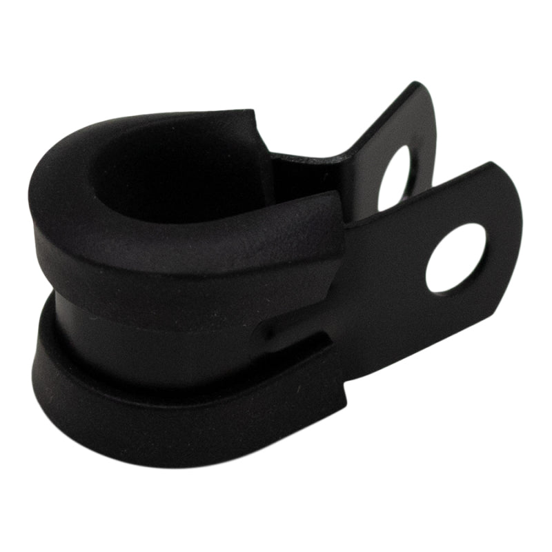 DeatschWerks Rubber Cushioned P-Clamp for 6AN Hose - 9.5mm Clamp Id - Anodized Matte Black DeatschWerks Line Seperators