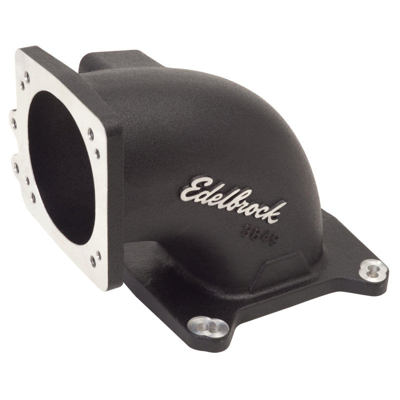 Edelbrock High Flow Intake Elbow 95mm Throttle Body to Square-Bore Flange Black Finish Edelbrock Throttle Bodies