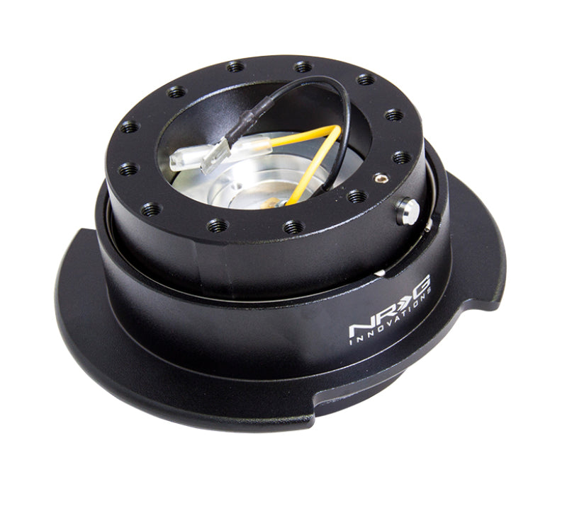 NRG Quick Release Kit Gen 2.5 - Black / Black Ring w/Finger Grooves NRG Quick Release Adapters