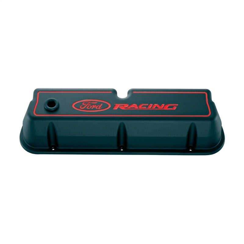 Ford Racing Logo Die-Cast Black Valve Covers Ford Racing Valve Covers