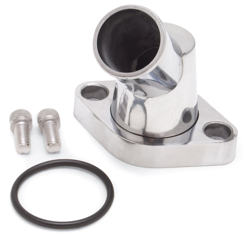 Edelbrock Waterneck SBC/BBC 45-Degree Two-Piece Cast Swivel Polished Edelbrock Hardware Kits - Other