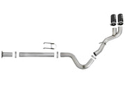 aFe Rebel XD 4in SS DPF-Back Exhaust 17-18 Ford Diesel Trucks V8-6.7L (td) w/ Dual Black Tips AFE POWER DPF Back