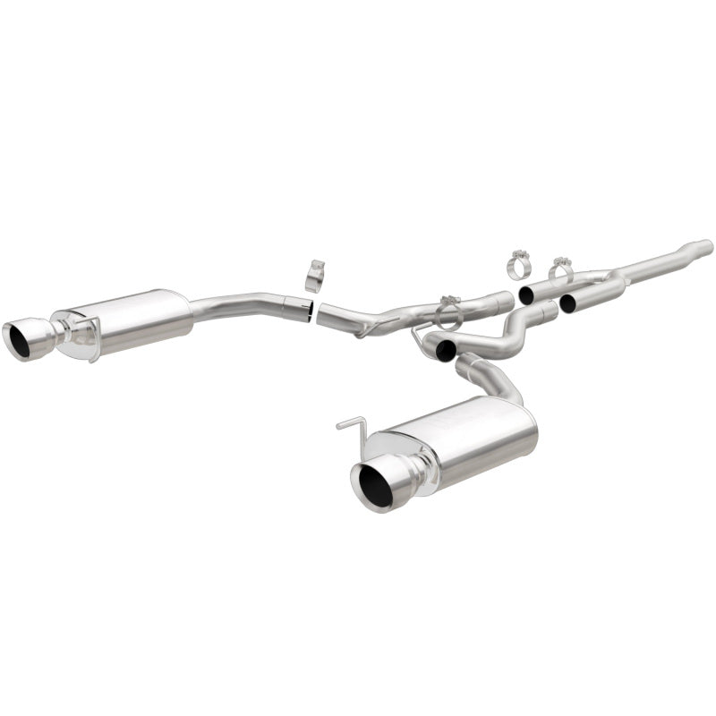 MagnaFlow Cat Back, SS, 2.5in, Street, Dual Split Polished 4.5in Tips 2015 Ford Mustang Ecoboost Magnaflow Catback