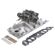 Edelbrock Manifold And Carb Kit Performer RPM Big Block Chevrolet Oval Port Natural Finish Edelbrock Intake Manifolds