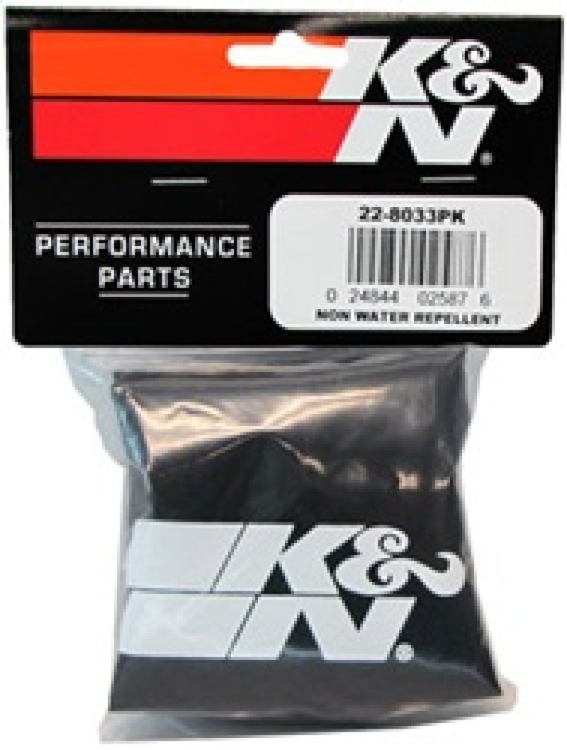 K&N PreCharger Tapered Air Filter Wrap Black 6in Height / 6in Diameter