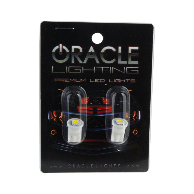 Oracle T10 1 LED 3-Chip SMD Bulbs (Pair) - Cool White ORACLE Lighting Bulbs
