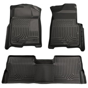 Husky Liners 08-10 Ford SD Super Cab WeatherBeater Combo Black Floor Liners (w/o Manual Trans Case) Husky Liners Floor Mats - Rubber