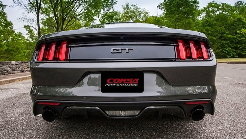 Corsa 2015-2017 Ford Mustang GT 5.0 3in Axle Back Exhaust Black Dual Tips (Touring) CORSA Performance Axle Back