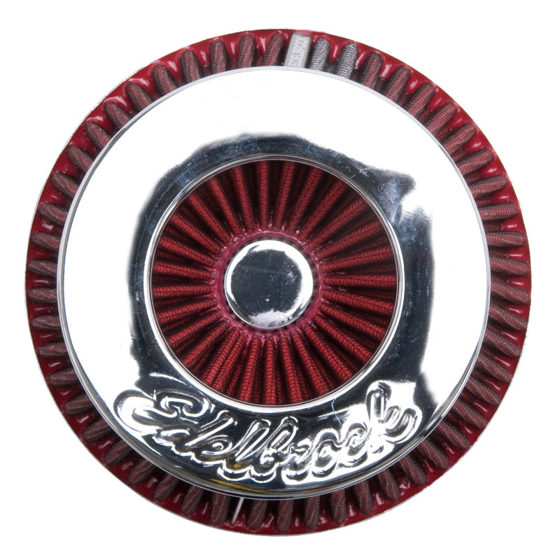 Edelbrock Air Filter Pro-Flo Series Conical 10In Tall Red/Chrome Edelbrock Air Filters - Universal Fit