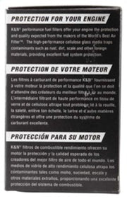 K&N Cellulose Media Fuel Filter 2.125in OD x 4.281in L K&N Engineering Fuel Filters