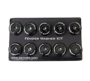 NRG Fender Washer Kit w/Color Matched M6 Bolt Rivets For Plastic (Black) - Set of 10 NRG Hardware Kits - Other