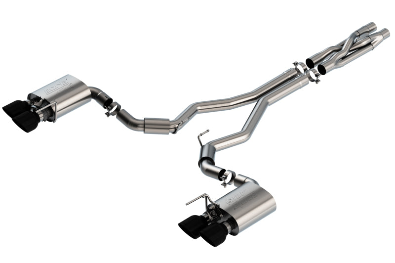 Borla 2020 Ford GT500 5.2L AT 3in ATAK CatBack Exhaust w/ Black Chrome Tips Borla Catback