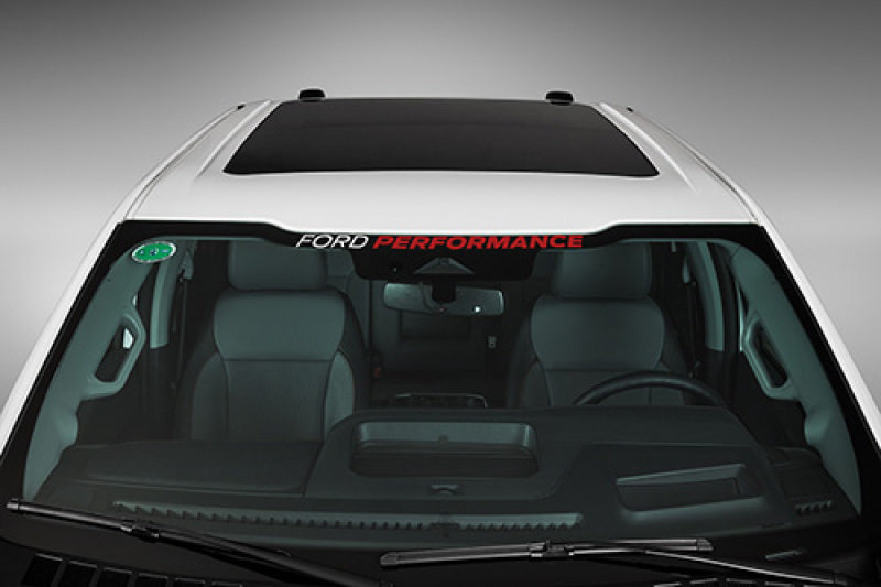 Ford Performance 21-23 F-150 / 17-23 Super Duty Windshield Banner - White/Red Ford Racing Stickers/Decals/Banners