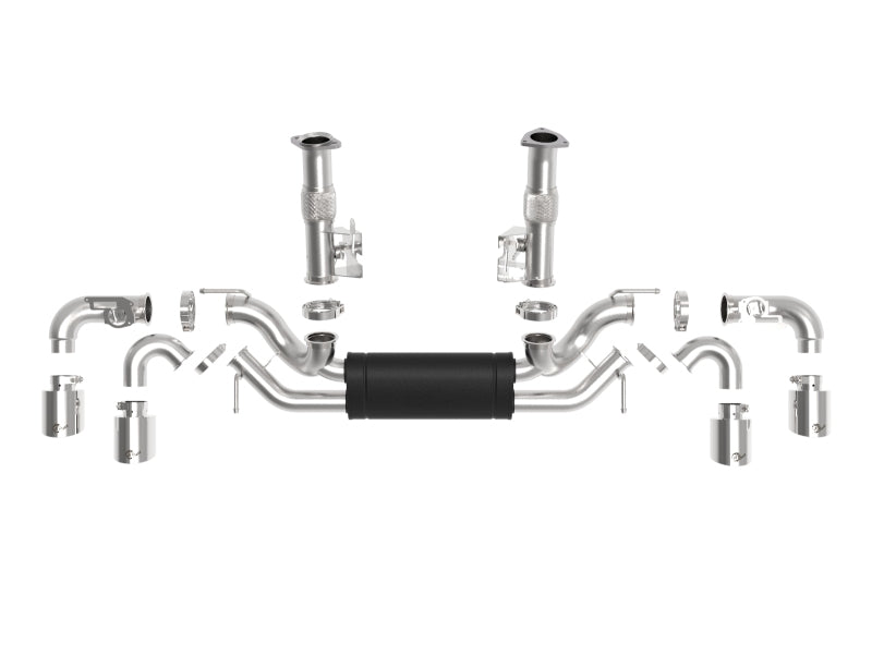 aFe MACH Force-Xp 3in to 2-1/2in 304SS Cat-Back 2020 Chevy Corvette (C8) 6.2L - Polished Tip aFe Catback