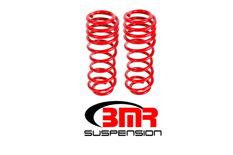 BMR 05-14 S197 Mustang GT/GT500 Rear Handling Version Lowering Springs - Red BMR Suspension Lowering Springs